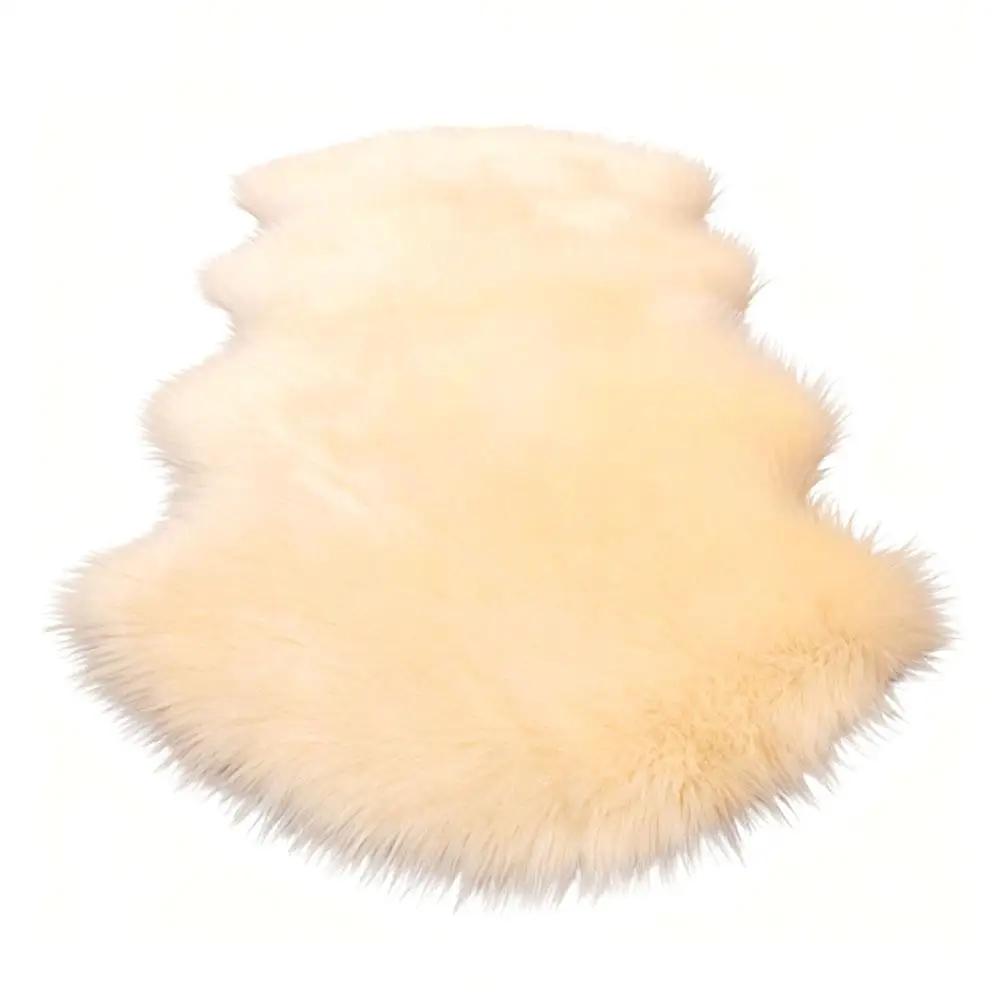 Artificial Sheepskin Long Hair Carpet Floor Wool Fluffy Soft Mat Rugs Soft Rugs Faux Fluffy Decor Shaggy Faux Shaggy Fluffy V9W0