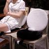Cat Shaped Memory Foam Round Cushion-Removable Washable Slow Rebound Seat Pad Soft Chair Cushion for Office & Student Dormitory