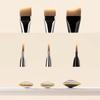 Ultra Thin Crescent Foundation Brush Lightweight Face Contour Brush Black Handle Contour Brush Mixed Foundation Cream Tool