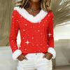 Long Sleeve Shirts For Women Cute Tops Christmas Prints Tees Blouses Casual Plus Size Basic Tops Pullover