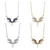 Angel Wings Crystal Rhinestones Zinc Zinc Alloy Korean Neck Jewelry Woman Necklaces Clavicle Chain Choker