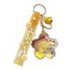 Charming Cherry Blossom Flower Petals Keychain for Women - Creative Quicksand Schoolbag Pendant, Cute Couple Gift