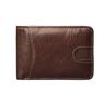 Geestock Leather Men's Wallet Retro Casual Short Oil Wax Leather Wallet Clip Card Bag Lightweight Card Holder Coin Purse Daily