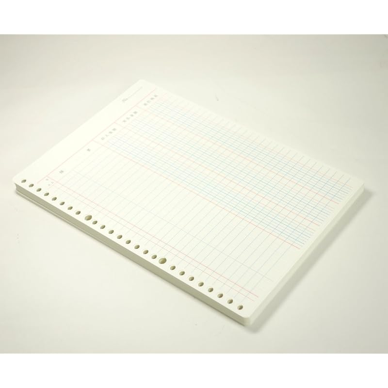 KOKUYO Three-Color Loose-Leaf Paper, B5 Size, Cash Book, 26 Holes, 100 Sheets, RI-101