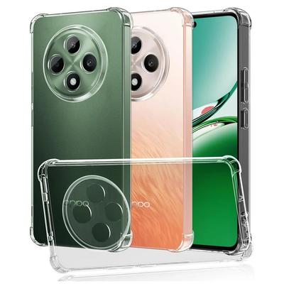 Coque de protection antichoc en TPU à quatre coins pour Oppo Reno 12F, 12FS 5G, Reno12 F FS, transparente
