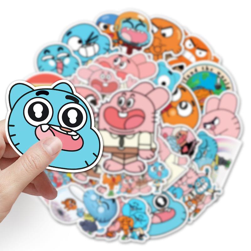 50 Children's Cartoon Animation Doodle Waterproof Scooter Laptop Decorative Stickers