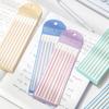 1pcs Macaron Color Sticky Strips 160 Sheets Fluorescent PET Transparent Memo Pad Index Stickers Office