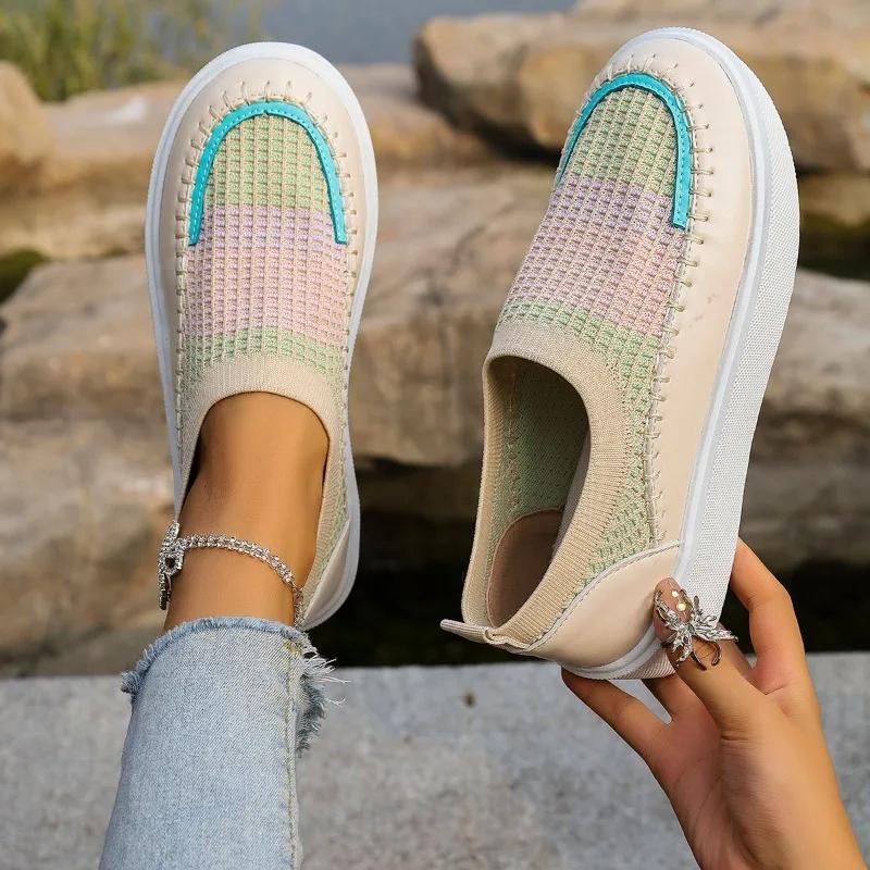 2024 Shallow Mouth, One -footed Women's Sports Shoes, Flat Leopard Pattern, Leisure and Leisure Wearing Women's Single Shoes