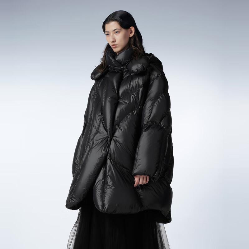 JNBY Women's Loose Fit Hooded Duck Down Jacket