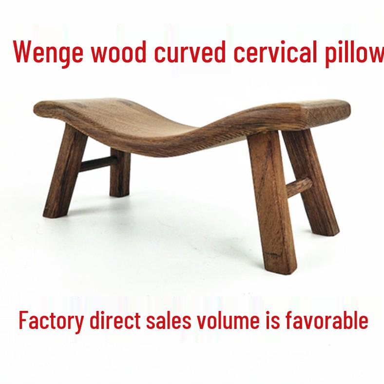 Ebony Wood Curved Cervical Pillow