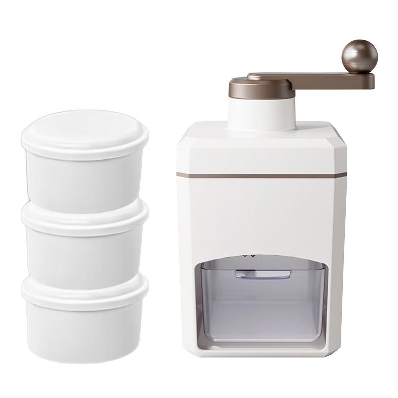 Portable Ice Shaver Chopper Manual Press Snow Cone Smoothie Maker Ice Block Breaking Slush Machine