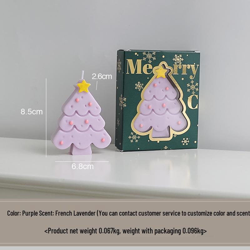 Christmas Tree Shaped Scented Candle Gift Box - Holiday Decoration & Souvenir