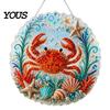 DIY Mosaic Craft for Adults Coastal Faux Pearl Painting Kit, Ocean Theme Art Stress Relief Creative Activity Sparkling Sea Animal Ornament
