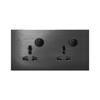 EU France Standard Retro Switch Vintage Metal Aluminum Wire Drawing Alloy Wall Socket Universal Home Light Switch Power Outlet