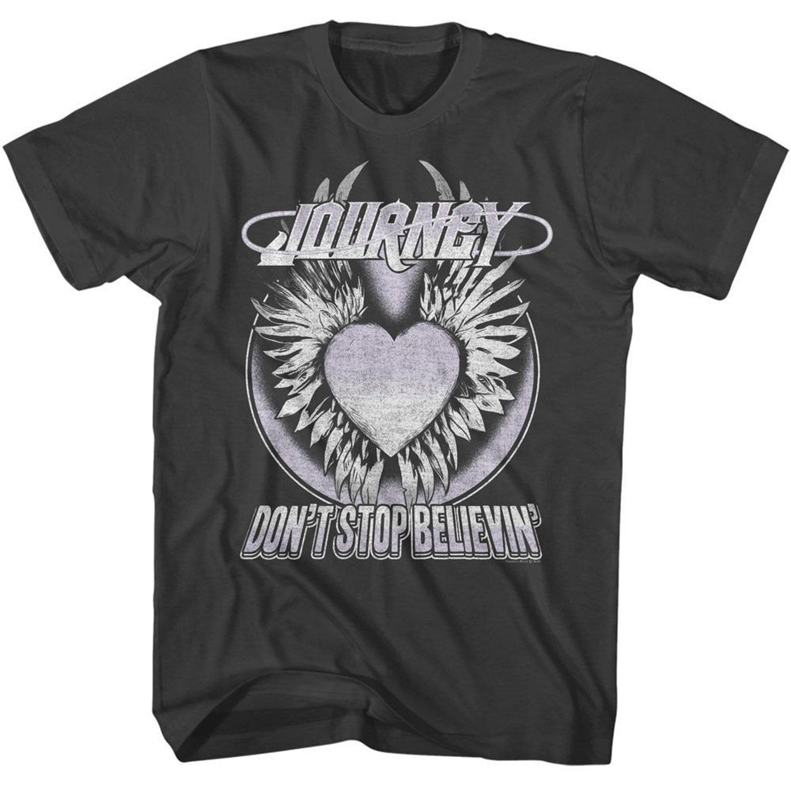 Journey Don t Stop Believing Heart Smoke Adult T-Shirt M