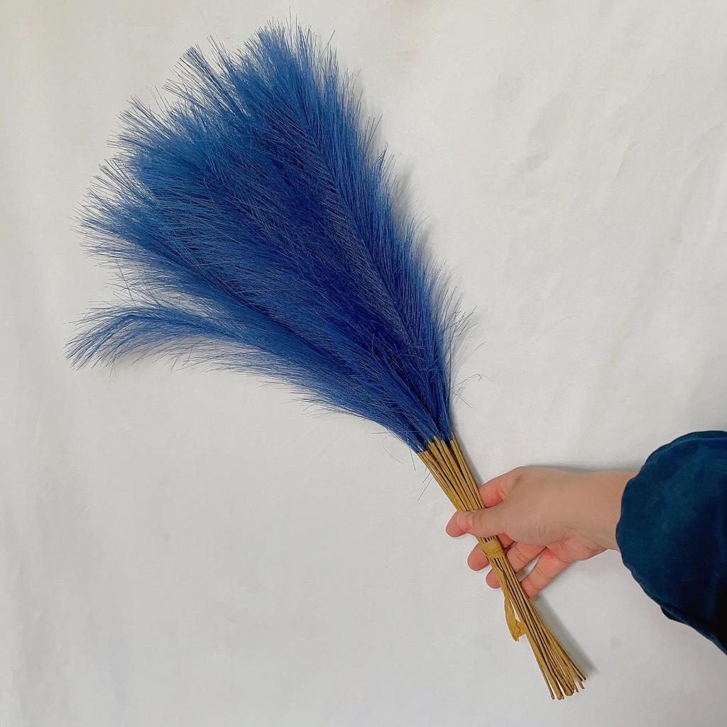 55CM Fluffy Pampas Grass Boho Decor Flower Fake Plant Reed Simulated Wedding Party Home Decoration Artificial Flowers