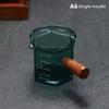 120Ml Wood Handle Glass Espresso Measuring Cup Coffee Extraction Cup With Scale High Temperature Resistance Milk Jug Measure Mug