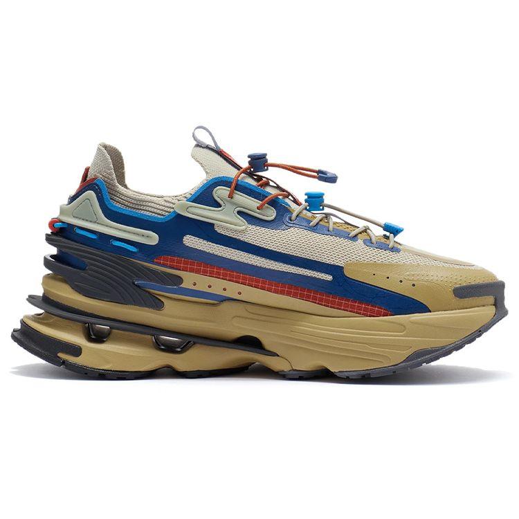 Li Ning CF Reflective Hiking Sports Casual Shoes Low Top Men Sneakers Oat-Gray AGLR309-2