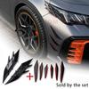 Universal Car Decor Set 2PCS Headlight Trim and 6PCS Bumper Canards Anti-Collision Side Fender Diffuser Exterior Decor Stickers