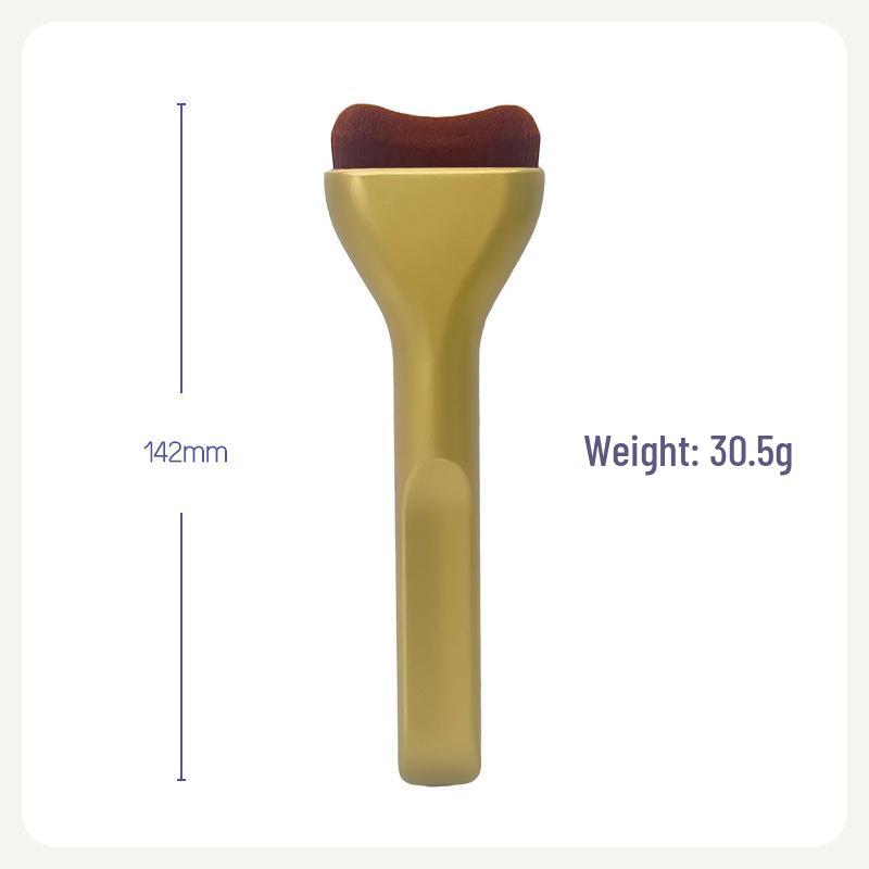 Ultra-Thin Tongue-Shaped Foundation Brush – Flat Head, Soft Bristles for Seamless Coverage