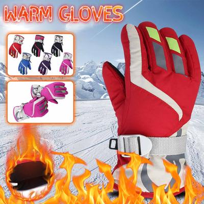 Luvas de inverno para crianças, meninos, meninas, neve, à prova de vento, esportes ao ar livre, esqui