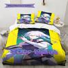 Cybernetic Future Heroine Custom Name Pattern Bedding Quilt Set Quilt Cover Pillowcase Home Birthday Gift(1 * duvet cover + 2 * pillowcase, without co