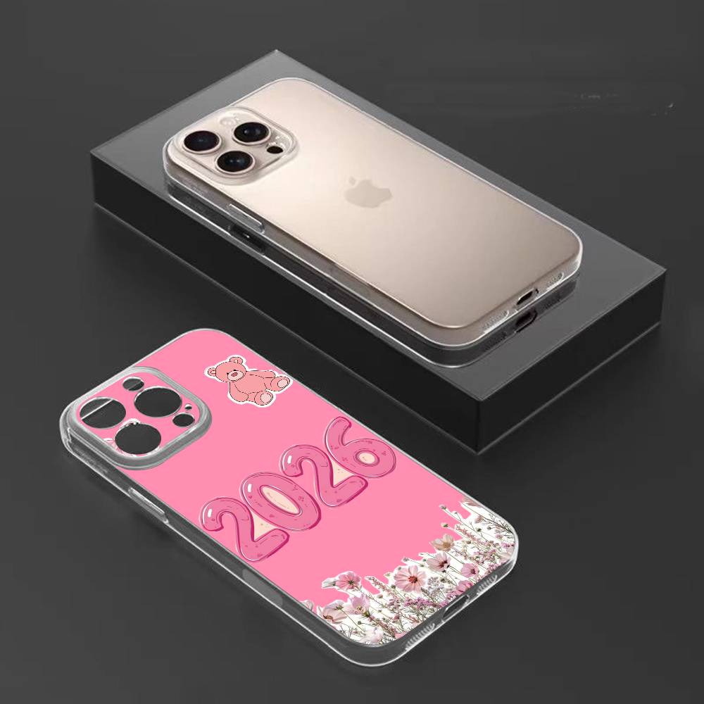 The Year 2026 Phone Case For iPhone17,16,15,14,13,12,11 Plus,Pro Max Soft Transparent Cover