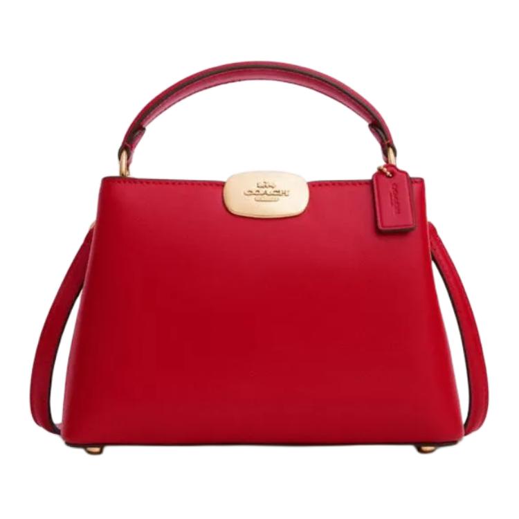 

Coach Eliza 20 Logo Buckle Closure Leather Shoulder Crossbody Handbag Small Women Handbags Red CW040-IMUP7 Basic Set (Bag+Dust Bag)