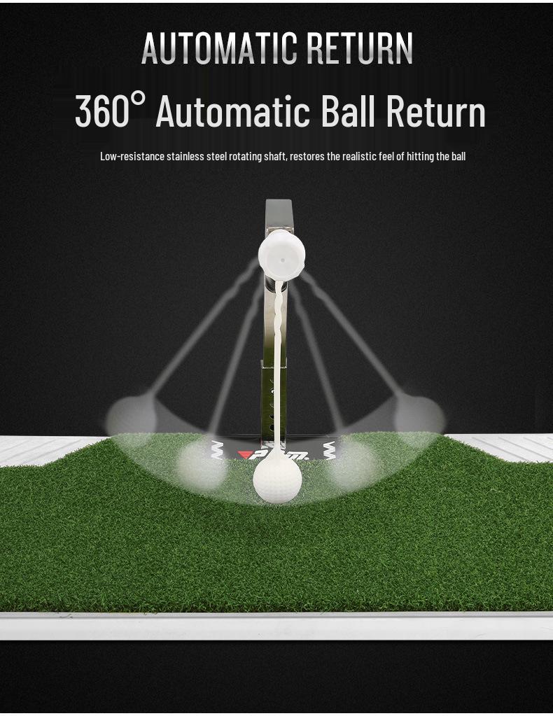 Indoor 360° Rotating Golf Hitting Mat & Swing Practice Trainer
