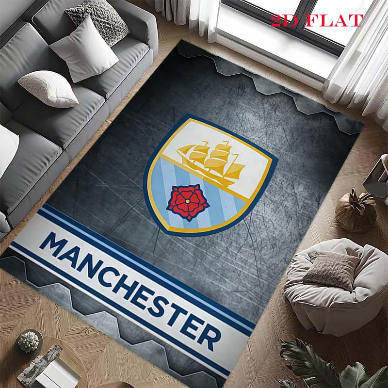 Shiny MCFC Cards Carpet Rug for Living Room Bedroom Home Sofa Decoration,Kids play Nonslip Floor Mat