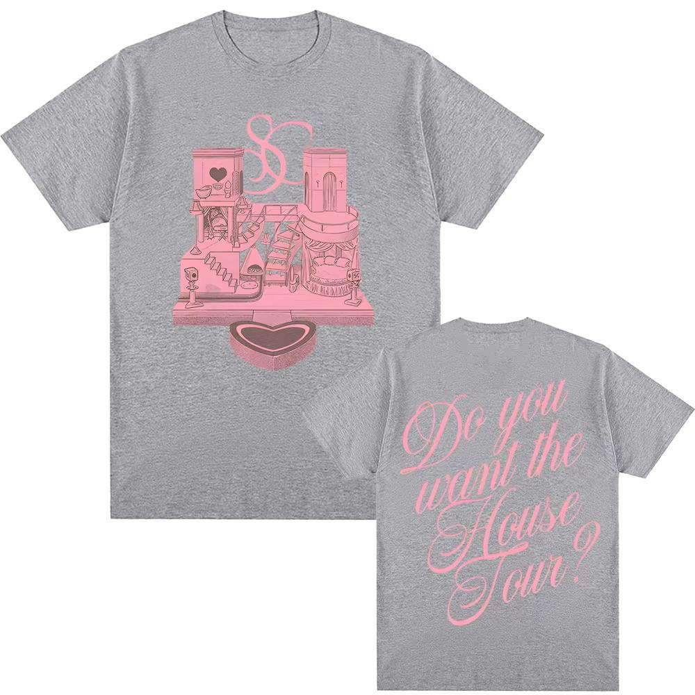 New Sabrina Carpenter Home Visit Tshirt HighQuality Mens and Womens Shirt Loose Fit Casual Couple Streetwear Tshirt