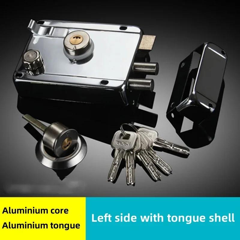Exterior Iron Door Locks Security Anti-Theft Lock Multiple Insurance Lock Wood Gate Lock Hardware Household Indoor Dormitory