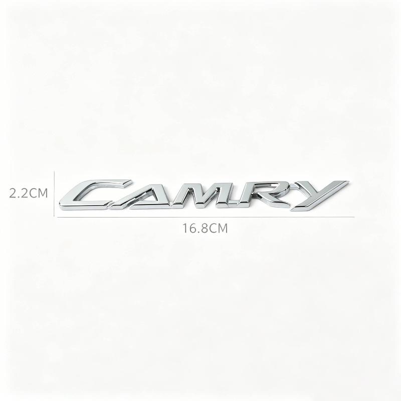Applicable to car logo CAMRY English alphabet label personalized modification metal car sticker tail label black