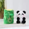 Plush Panda Bamboo Tube Keychain Cartoon Panda Doll And Bamboo Tube Keyrings Pendants Lovely Panda Doll Key Chain Hanging