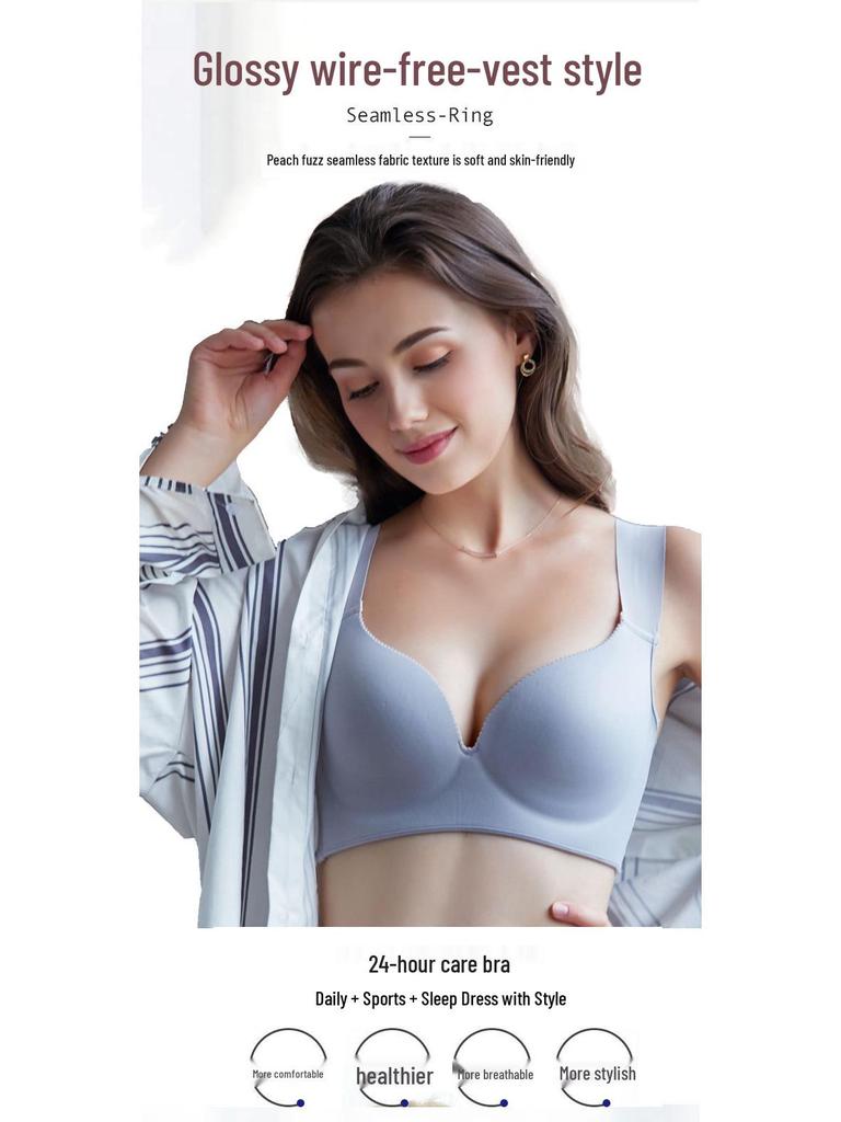 Ultra-Thin Seamless Plus Size Bra for Full Coverage & Anti-Sagging