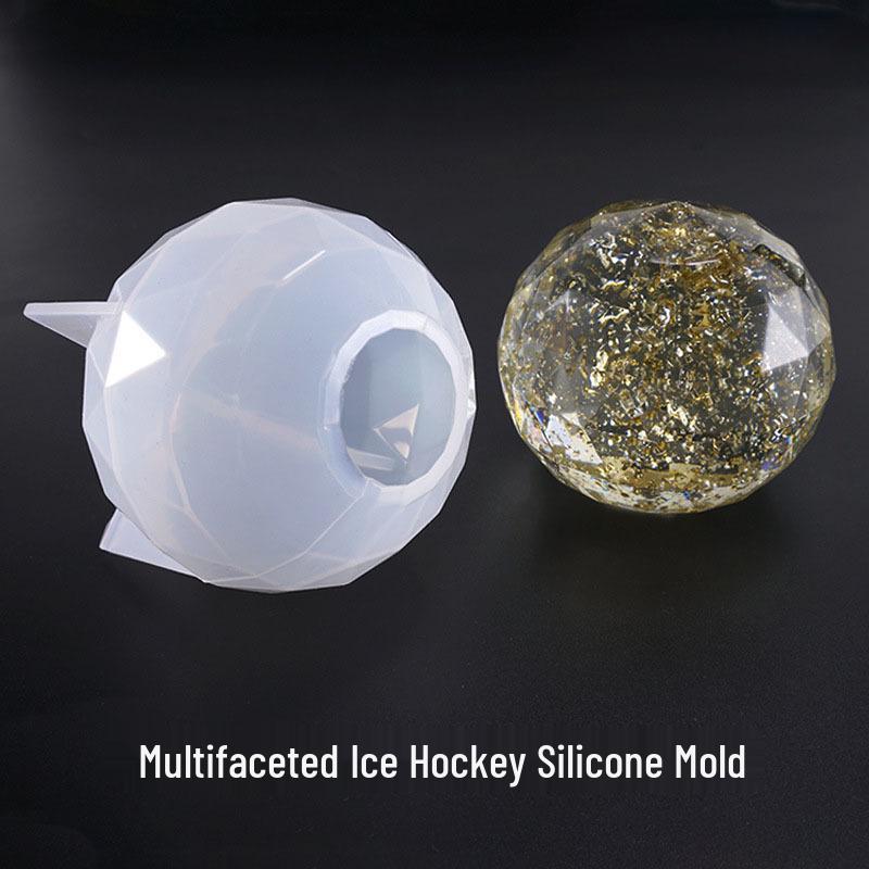 Poppy Crystal High-Gloss Faceted Ice Ball Silicone Mold - DIY Multi-Faceted Ornament Mold