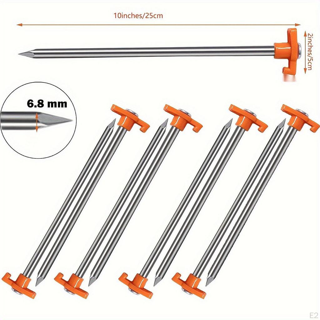 10er-Pack Erdnägel für Zelte, Metall-Überdachungsanker, Zoll-Installation für den Außenbereich