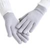 Winter Knitted Gloves Female Thickened Warm Gloves Breathable Cycling Gloves with Windproof Elastic Cuffs for Running Errands Driving
