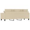 Vidaxl 3-Seater Sofa, Cream, 180 Cm, Upholstered In Fabric