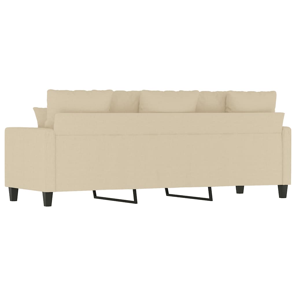 Vidaxl 3-Seater Sofa, Cream, 180 Cm, Upholstered In Fabric