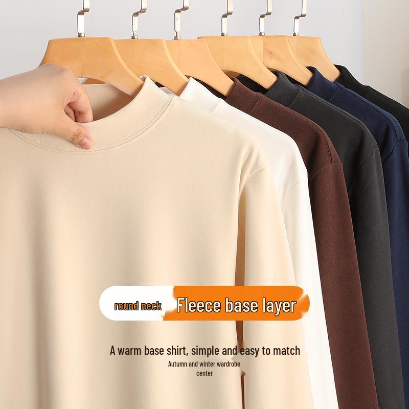 Reversible Thermal Long-Sleeve T-Shirt: Thick Solid Base Layer for Layering