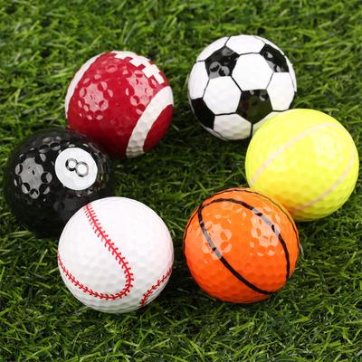 Pelotas de golf de goma de alta resistencia, novedad, pelotas de juego de golf