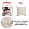 New Christmas Pillow Case Pink Snowman Print Combination Pillow Linen Stain-resistant Living Room Sofa Pillow
