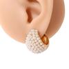 Light Luxury High-end Pearl Earrings Light Luxury Temperament Design Earrings Retro Double-sided Ear Buckle Earrings