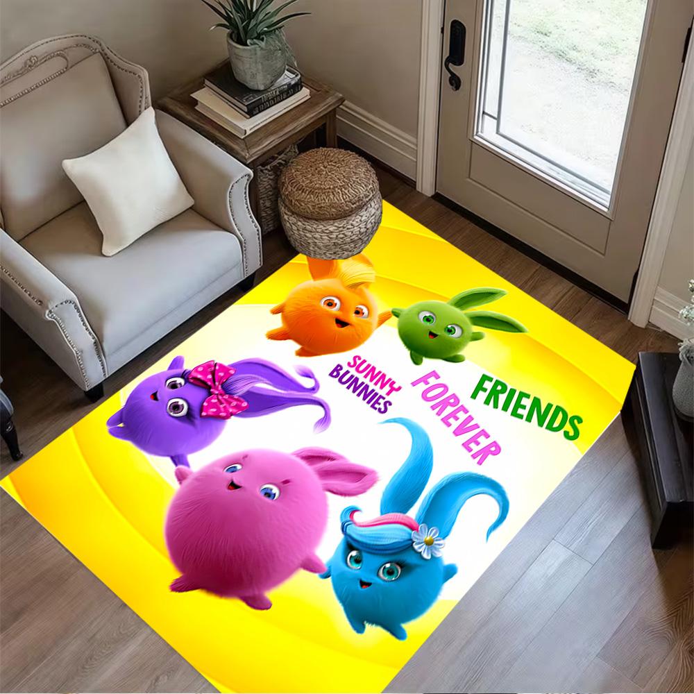 Sunny Bunnies Forever Friends Carpet Design for Hallway Playrooms Bedrooms Game Room Antislip Carpet Office home decor Perfect Gift for Women/Men