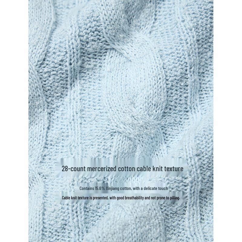 INMAN Women's Cable Knit Round Neck Sweater