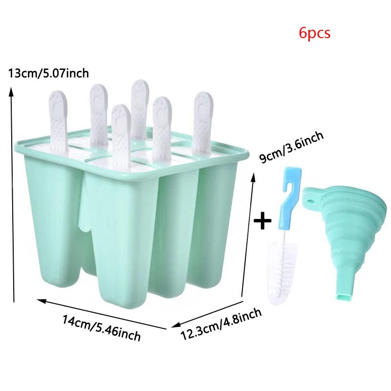 Ice Cream Molds Frozen Ice Cubes Mold Popsicle Maker Homemade Freezer Lolly Mould with Free Sticks Kitchen Popsicle Stick Mold