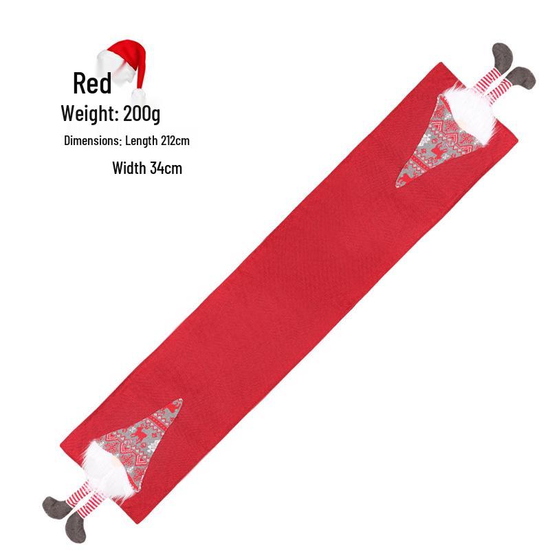 Faceless Doll Rudolph Christmas Table Runner & Placemat Set Standard