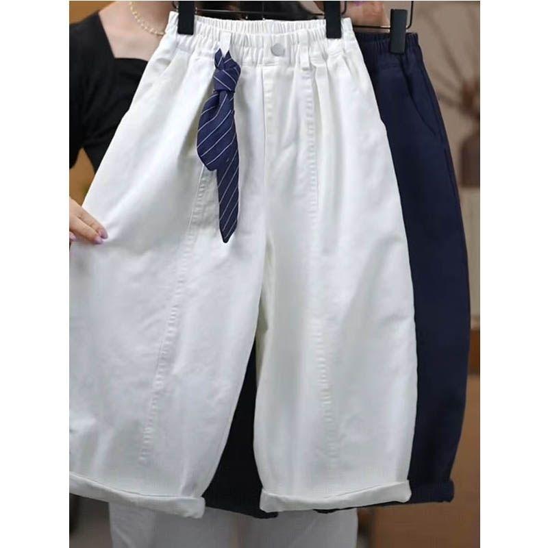 

2026 Autumn Korean-Style Comfortable Casual Solid Color Loose Dad Pants for Medium and Large Children 100 for height up to 95CM