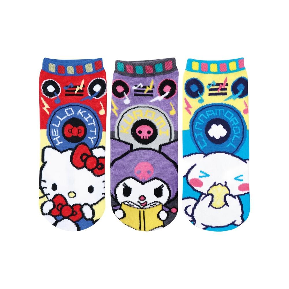 3 Pair Socks Set Sanrio Characters Record Hello Kitty/Kuromi/Cinnamoroll